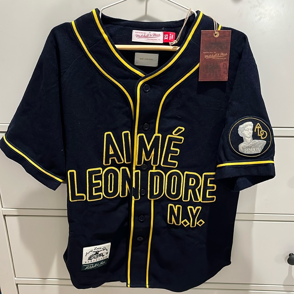 Aime Leon Dore Mitchell & Ness Team Baseball Jersey